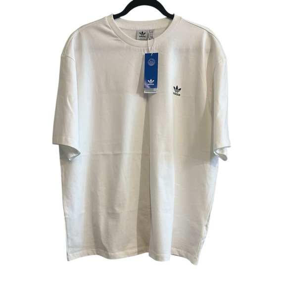 adidas White Graphic Tee With Colorful Floral Design Size Large NEW - Picture 2 of 4